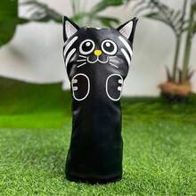 Sarung Kepala Stik Golf Edisi Khusus untuk Hybrid Driver, Fairway Wood, Putter, dan Iron Club, Terbuat dari Kulit PU Tahan Air. - Hitam - View 4