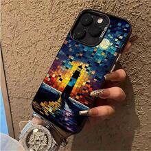 Funda dura para teléfono de moda para Phone 17/16/15 Pro Max 15 14 13 12 Pro Max 14Promax 13Promax 14Plus 13Pro 12Pro Max - Negro - Ver 9