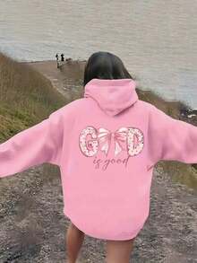 Tween Girl Fun Print Sweatshirt With Thermal Lining, Warm & Comfortable Hoodie For Autumn/Winter