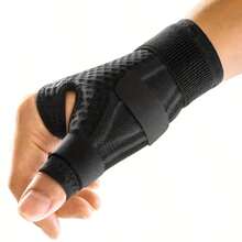 2pcs Ergonomic Left & Right Hand Wrist & Thumb Support, 270-Degree Full Wrap-Around Design, Perfectly Fits Palm Curve, 3 Adjustable Straps For Comprehensive Thumb Stabilization - Black - View 2