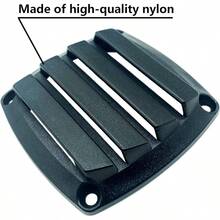 Marine Boat Square Vent, Black Louver Ventilation Grille, Stainless Steel Screws2 Pcs - Initial - View 4