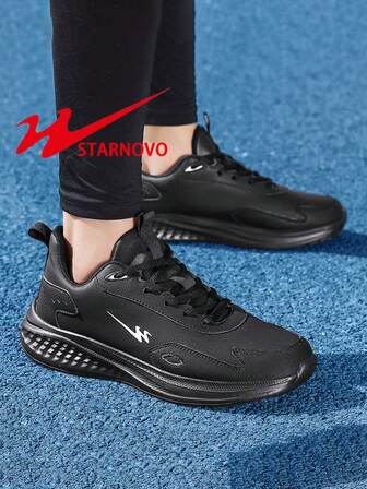 STARNOVO Herrskor: Höst- och vinterskor i läder, vattentäta och stötdämpande, slitstarka löparskor med mjuka sulor för män