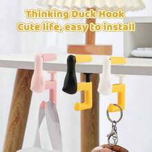 3 Pcs Portable Duck Shaped Detachable Table Hook, Foldable Non - Slip Bag Hanger, No - Drill Purse Hanger Bag Clamp School/Office Desk And Travel - 3種顏色 - 查看 3