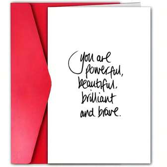 1张励志贺卡，送给朋友、妻子、同事和同学 - 充满正能量的鼓励 | 成功、自信和韧性 | 生日、感谢和特殊场合的完美之选，励志礼物，优雅的字体，优质纸张