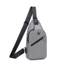Bolso bandolera para hombre, ideal para senderismo, mochila impermeable de nailon. - Gris - Ver 2