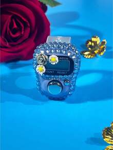 花朵水钻装饰指环计数器，指环式祈祷诵经计数装置 - 彩色 - 查看 6
