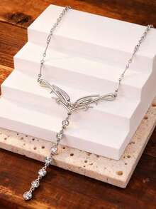 1pc Alluring Sexy Crystal Pendant Silver Color Waist Belt, Bohemian Style Silver Waist Chain, Glamorous Fashion Party Body Chain, Summer Beach Vacation Travel Silver Rhinestone Bikini Chain, Suitable For Women To Wear At Parties, Gift For Friends And Classmates - 彩色 - 查看 3