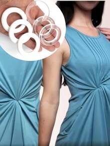 1/3/6件装女士腰夹 - 隐藏式塑身扣，适用于连衣裙和衬衫，可调节塑身配饰，环形设计，即刻展现纤细腰身 - 彩色 - 查看 4