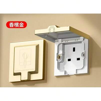 Hidden Embedded Invisible Refrigerator Home Decoration Socket, Hong Kong 13A British Socket, Wall Recessed 86-Type Waterproof Socket, British Standard Three-Hole