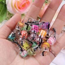 1/3/5/10pcs Mix Packed Milk Tea & Fruit Tea Charms, Resin Mini Bottle, Juice Drinks Pendants DIY Material - Multicolor - View 9