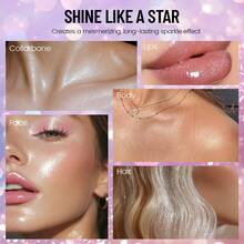 PINK KEY 110毫升身体高光喷雾，全身闪亮身体喷雾，含闪粉，闪亮保湿，适用于腿部和锁骨。 - 彩色 - 查看 5