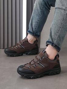 Retro Brown Outdoor Sneakers Men's Casual Non-Slip Comfortable Hiking Shoes