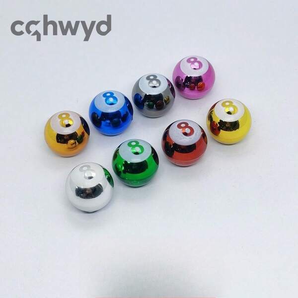 8-Ball Stil Reifenventilkappen, universelle Kupferkern staubdichte Reifenventilkappen, passend für Autos, SUVs, Lastwagen, Fahrräder, Motorräder, Fahrradventil Zubehör