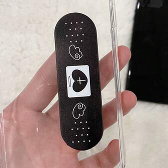 1pc Cartoon Cat 2D Pattern, DIY Customizable Retractable Finger Ring Holder, Creative Personalized Ins Phone Case Stand Material