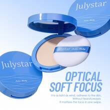 Julystar Polvo fijador mate resistente a todo tipo de clima, en 6 colores. Adecuado para fijar y retocar el maquillaje, absorbe el aceite y crea un aspecto de maquillaje natural - Multicolor - Ver 8