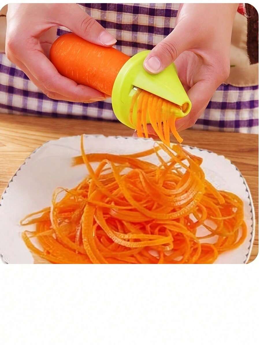3pcs Multi-Functional Vegetable And Fruit Peeler And Spiral Grinder - Suitable For Potatoes, Carrots, Radishes, Etc.