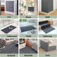 1pc Self-Adhesive Cat Scratch Pad Sticker, Suitable For Durable Polyester Carpet Edges, Can Be Used As Cat Scratching Board And Furniture Protector - Multicolor - View 4
