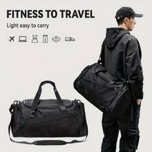 40L Capacity Handbag, Shoulder Bag, Backpack, Unisex Large Gym Bag, Short Trip Luggage Bag With Wet & Dry Separation - Multicolor - View 2