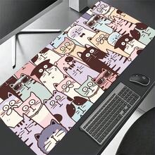 1PC Black Cat Clouds Fast Delivery Keyboard Pad Lock-Edge Extended Mousepad Kawaii Pink Purple Office Desktop Protection Pad XXL Rug - Multicolor - View 10