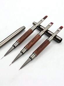 Beautizon Nailartlab 1Pc Nail Art Brush Double-Ended Drawing Line Painting Glue Pen, DIY Art Frosted Pen Holder Drawing Glue Drawing Line Nail Art Pen With Pen Cap, Women's Nail Salon Supplies