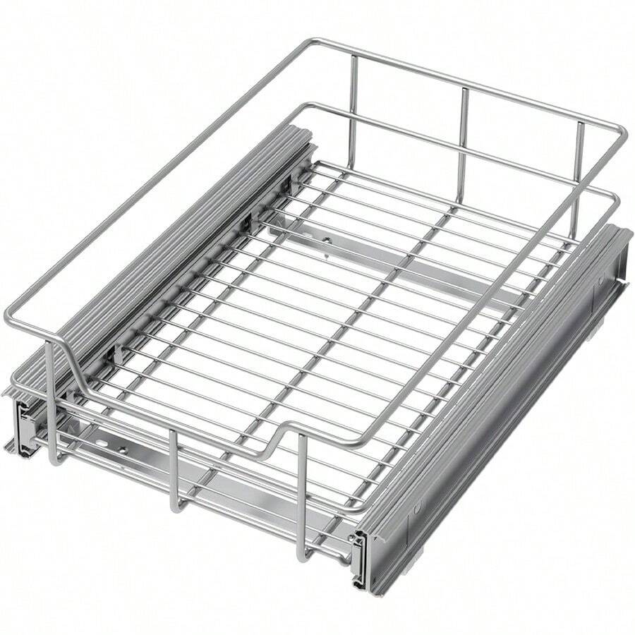 Organizador de gabinete extraíble de 9 pulgadas de ancho x 17 pulgadas de profundidad cajones deslizantes para gabinetes de cocina cajones extraíbles para gabinetes de capacidad organizador - 1ser - Ver 1