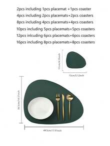 2/4/8件套绿色圣诞餐垫和杯垫套装(餐垫+杯垫),三角形餐垫,桌面装饰餐垫,节日礼品餐垫套装(2件套包含1个餐垫+1个杯垫)(4件套包含2个餐垫+2个杯垫)(8件套包含4个餐垫+4个杯垫) - SH CD green - 查看 11