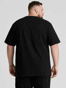 Customized Plus Size Personalized Commemorative Gift And Men's Casual Black T-Shirt, Add Your Own Photos (Family, Selfie, Pet, Friends, Lover, Girlfriend, Gift, Couple Logo) And Text, Design Your Father's Day And Mother's Day Personalized Printed T-Shirt