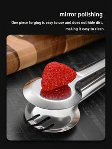 1 chiếc kẹp nướng hình bán nguyệt/tròn bằng thép không gỉ, kẹp thực phẩm dùng trong nhà bếp, kẹp rau củ, kẹp salad, kẹp mì ống, kẹp bít tết chiên kiểu phương Tây, kẹp thịt nướng, kẹp đồ chiên, kẹp bánh, kẹp phục vụ tiệc buffet. - Bạc - Xem 2