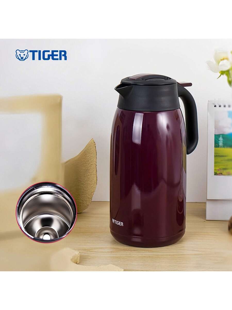 Tiger PWM-A20C Vacuum Insulated Bottle, 304 Stainless Steel, Long-Lasting Temperature Control, Stable Insulation Performance, Anti-Scalding Drinking Spout, 2L, Grape Purple - Grape Purple - View 1