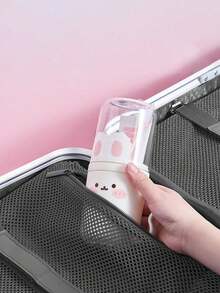 一套可爱兔子造型旅行牙刷架和漱口杯套装 - 便携式塑料牙膏杯、浴室漱口杯，节省空间的个人卫生解决方案，适合商务旅行和度假 - 彩色 - 查看 11