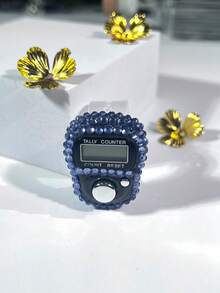 Finger-Worn Rhinestone Digital Counter, Convenient Drilling Design Hand-Press Counter, Suitable For Knitting, Praying (Tasbih), Exercise, Game Counting And Other Counting Purposes