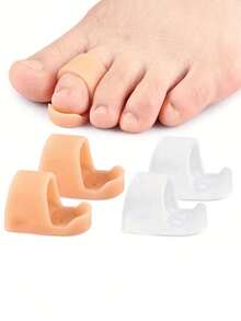 2 مجموعة فاصل أصابع القدم من السيليكون، دعم مريح للقدم، حماية قدم ناعمة ومانعة للانزلاق وقابلة للغسل، للحفاظ على نظافة أظافر القدم | رعاية مريحة للأصابع | مادة مرنة، مناسبة للرجال والنساء - متعدد الألوان - مشاهدة 1