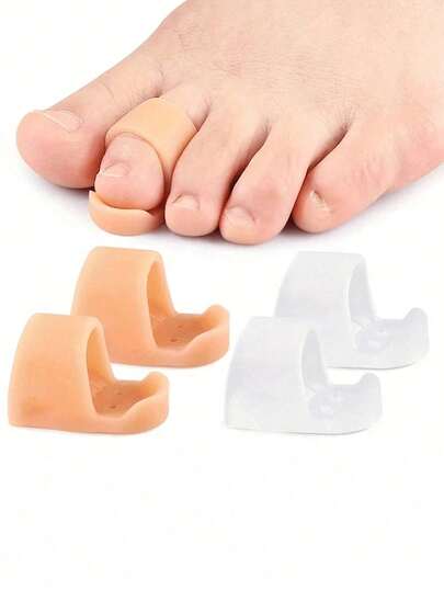 2 piezas Juego de separadores de dedos de silicona, soporte cómodo para los pies, protección de los pies suave y transpirable antideslizante, lavable, mantiene la higiene de las uñas de los dedos | Cuidado cómodo de los dedos | Material flexible, adecuado tanto para hombres como para mujeres