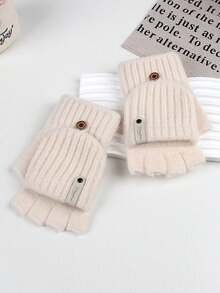 1 双露指可转换针织手套，适合 3-16 岁儿童，男女通用设计，秋冬季保暖，不影响书写灵活性。 - 彩色 - 查看 24