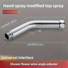 Copper Shower Head Angle Adjuster | Handheld To Overhead Shower Converter | Shower Head Bracket Elbow Accessory - Multicolor - View 4