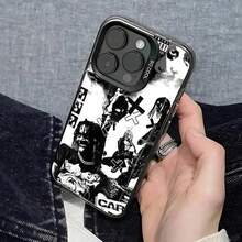 Funda para O-Opium Rap  Carti compatible con 17 16 15 14 13 12 11 Pro Max Plus, a prueba de golpes, color plata, cubierta trasera - Z6 - Ver 4