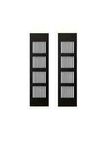 2件套通风面板排气表燃气出口柜门透气网铝合金透气孔装饰盖柜体冷却格栅门 - 黑色 - 查看 12