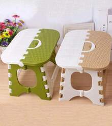 1 pieza mini banco plegable portátil Banco Plegable Portátil Compacto Asiento Camping Viajes Cocina Hogar Fácil Almacenaje Diseño Resistente - Multicolor - Ver 1