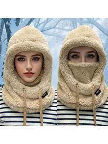 Fleece Balaclava Hat Winter Ski Mask For Men And Women Windproof And Warm Face Mask Suitable For Cold Weather - 彩色 - 查看 2