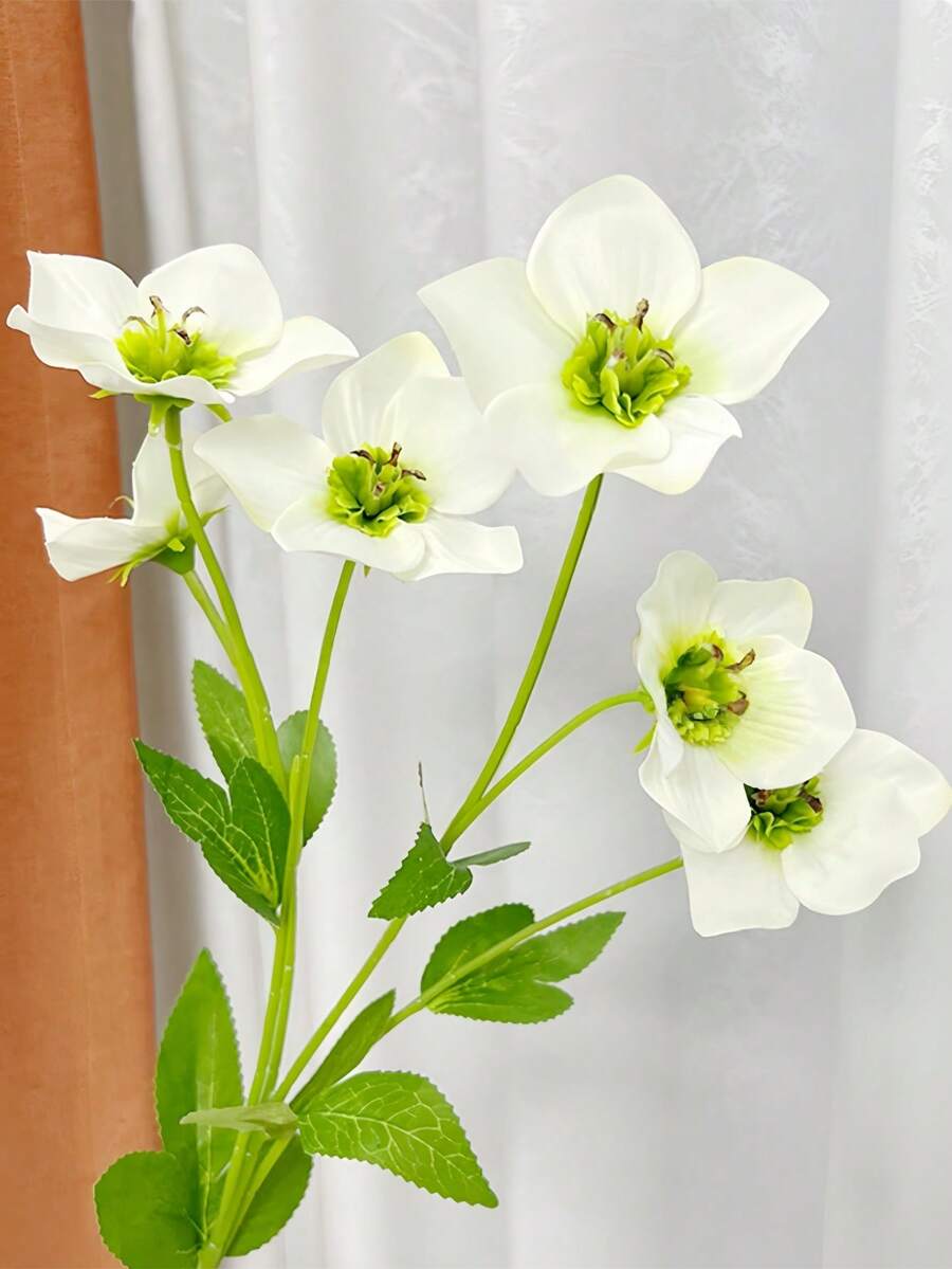 Bó hoa giả mô phỏng hoa hồng Giáng sinh, cây giả siêu thực, nguyên liệu làm hoa cầm tay tự làm, thích hợp trang trí nhà cửa, văn phòng, đám cưới và tiệc tùng. - Nhiều màu - Xem 1