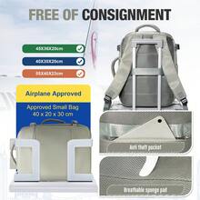 Travel Backpack, Meets Airline Standards, Large Capacity Waterproof Nylon Hiking Backpack, Large Capacity Travel Backpack, Men's Minimalist Backpack, Unisex Casual Travel Backpack - Multicolor - View 8