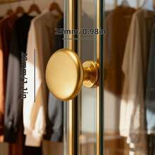 Alças de Ouro Areia de Luxo com Furo Único - Liga de Alumínio com 3 Métodos de Instalação (Incluindo Sem Furar), Puxadores Decorativos para Armários de Sapatos, Portas e Gavetas, Ferragens de Móveis (Parafusos Incluídos) - Multicolorido - Visão 5