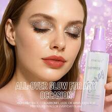 PINK KEY 110毫升身体高光喷雾，全身闪亮身体喷雾，含闪粉，闪亮保湿，适用于腿部和锁骨。 - 彩色 - 查看 6