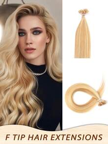 50pcs Human Hair Extensions 12-22 Inch Straight Hair Keratin F-Type Seamless Invisible High Quality Natural Real Hair For Wedding Daily Party Use - Multicolor - View 30