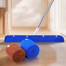 1pc Mop Cloth With Buckle, Reusable Cleaning Cloth, Thick Absorbent Towel, Replacement Pad For Mop, Squeegee, Cleaning Supplies - Multicolor - View 2