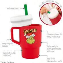 Infantino - My 1st Tumbler edición limitada adorable taza miniatura con popote a prueba de fugas y asa para niños pequeños fomenta la hidratación fácil de limpiar 266 ml rojo - rojo - Ver 6