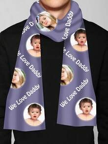 Personalized Photo Collage Scarf, Customized Unisex Scarf, Personalized Scarf, Holiday Gift, Christmas Gift, Party Favor