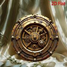 CIF BUY 1PC Retro Industrial Steampunk Gear Wall Decor  - Vertical Hanging Design | Home/Bar/Garage/Coffee Shop Decor - White - View 6