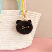 1 pieza Llavero decorativo de gato navideño de diseño de nicho minimalista y elegante, versátil y de moda, adecuado para uso diario, fiestas, Navidad, festivales, Halloween, regalos para maestros, accesorios para bolsos, coches y amigos/hermanas - Multicolor - Ver 2