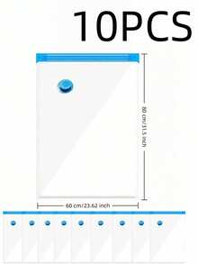 8-Piece Set/1 Vacuum Compression Bag, Travel Storage Bag, Clothing Storage Bag, Household Luggage Bag, Reusable Vacuum Compression Bag That Saves 80% Space, Suitable For Coats, Shirts, Quilts, Pants, Home, Dormitory, Wall Cabinets, Wardrobes, Bedrooms, Bathrooms, Travel Accessories, Home Storage, Back To School Season - Multicolor - View 20